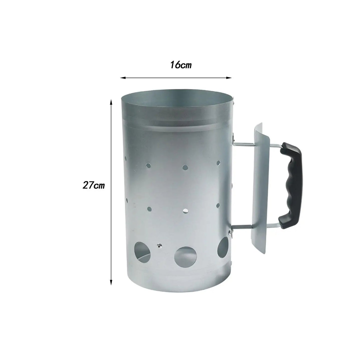 Fast Fire Chimney Starter High Temperature Resistance Charcoal Fire Bucket Multifunction for Outside Grill BBQ Garden Camping
