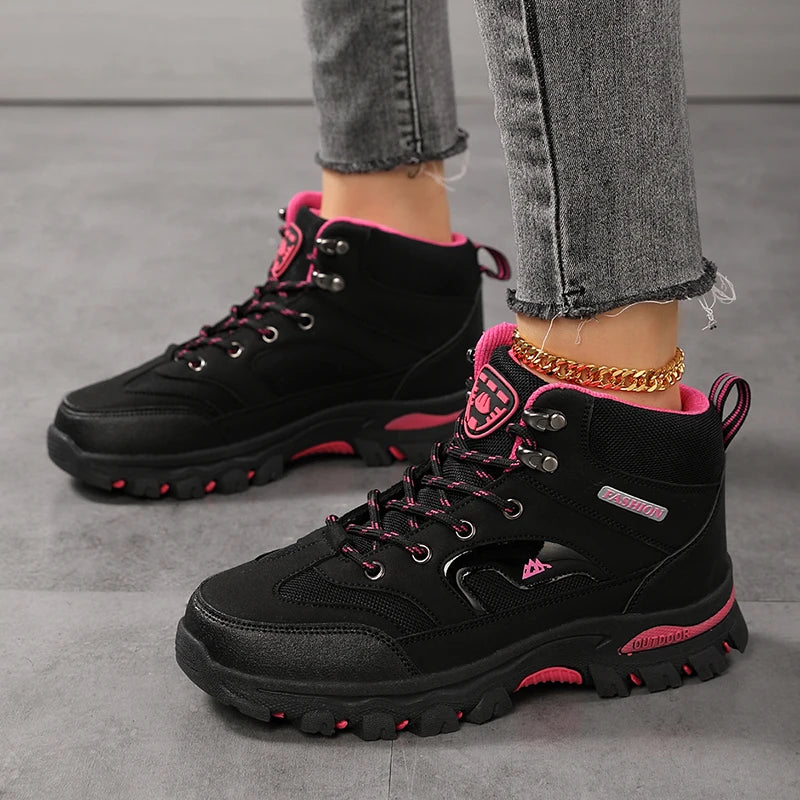 Women Boots Waterproof Outdoor Hiking Boots Women's Safety Work Shoes Walking Sneakers Non Slip Ankle Boots