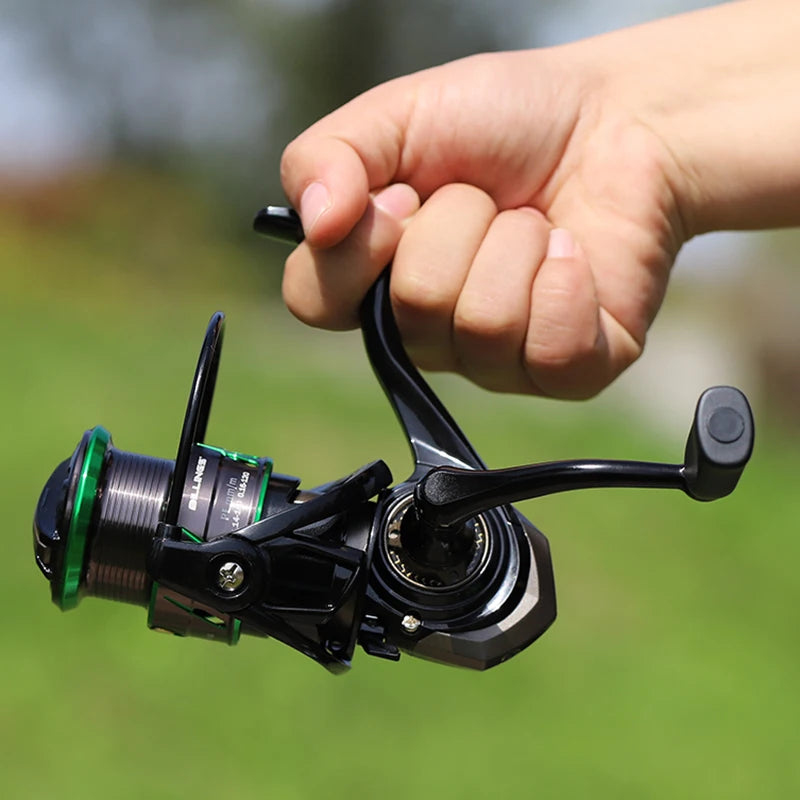 Spinning Reel 6KG Max Drag Double CNC Aluminum Spool 5.1:1 Gear Ratio Double Rocker 5+1BB Durable Professional No Gaps Fishing Reels for Freshwater
