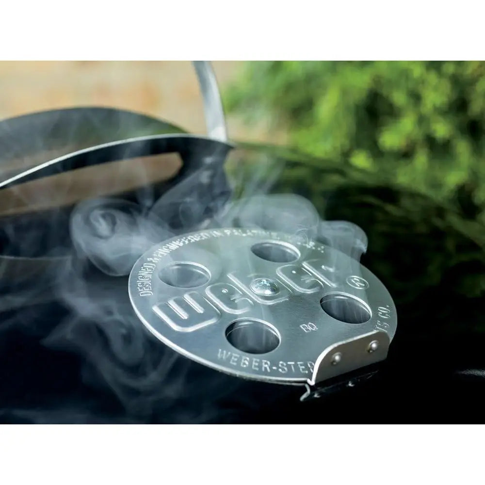 18-Inch Black Outdoor BBQ Grill with One-Touch Cleaning and Precise Temperature Control