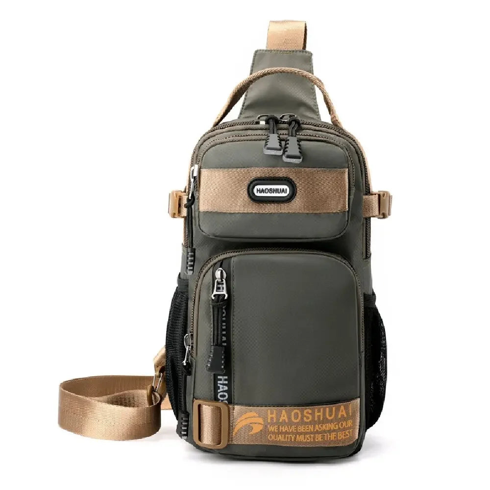 Men Cross Body Shoulder Chest Bag Sling Backpack Travel Tactical Military Waterproof Nylon Male Rucksack Messenger Bag