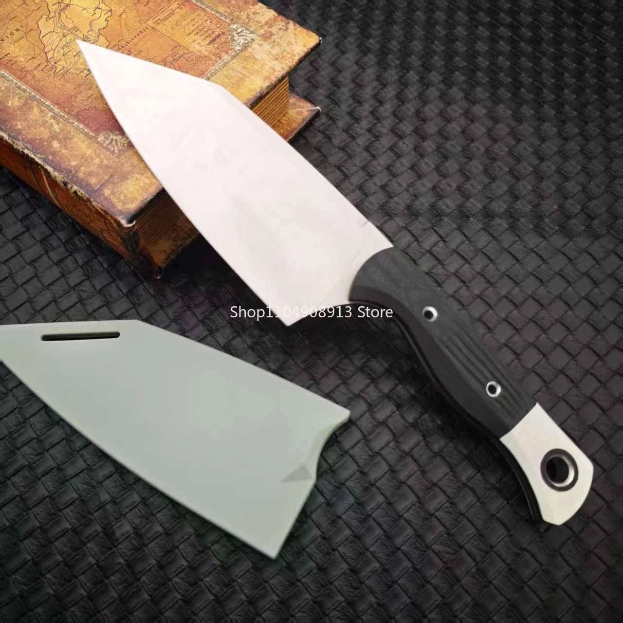 BM 4010BK-01 Utility Knives Sharp Jungle Exploration Kitchen Meat Cleaver Wilderness Survival Cutting Straight Knife G-10 Handle