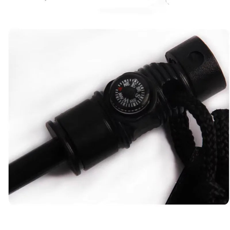 Outdoor Survival Lgnition Stick Magnesium Stick Multifunctional Lgnition Stone Survival Whistle  EDC Emergency Fire Stick Tool