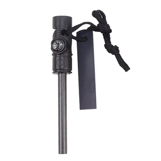 Outdoor Survival Lgnition Stick Magnesium Stick Multifunctional Lgnition Stone Survival Whistle  EDC Emergency Fire Stick Tool