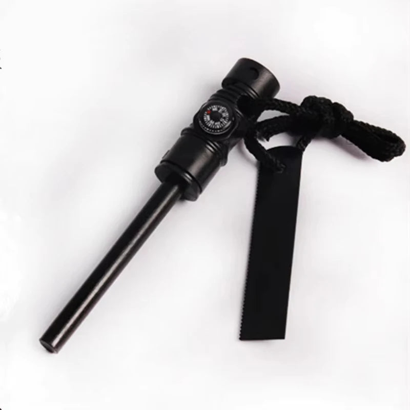 Outdoor Survival Lgnition Stick Magnesium Stick Multifunctional Lgnition Stone Survival Whistle  EDC Emergency Fire Stick Tool