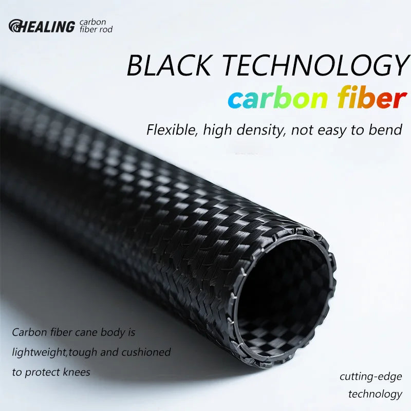 Ultra-Lightweight 115g City Running Poles, Trekking Poles, Foldable 5-Sections Carbon Fiber Hiking Sticks Walking Cane for Outdoor Gear Equipment, Multiple Sizes Available, Fixed 110cm, 120cm, 130cm, 1PC