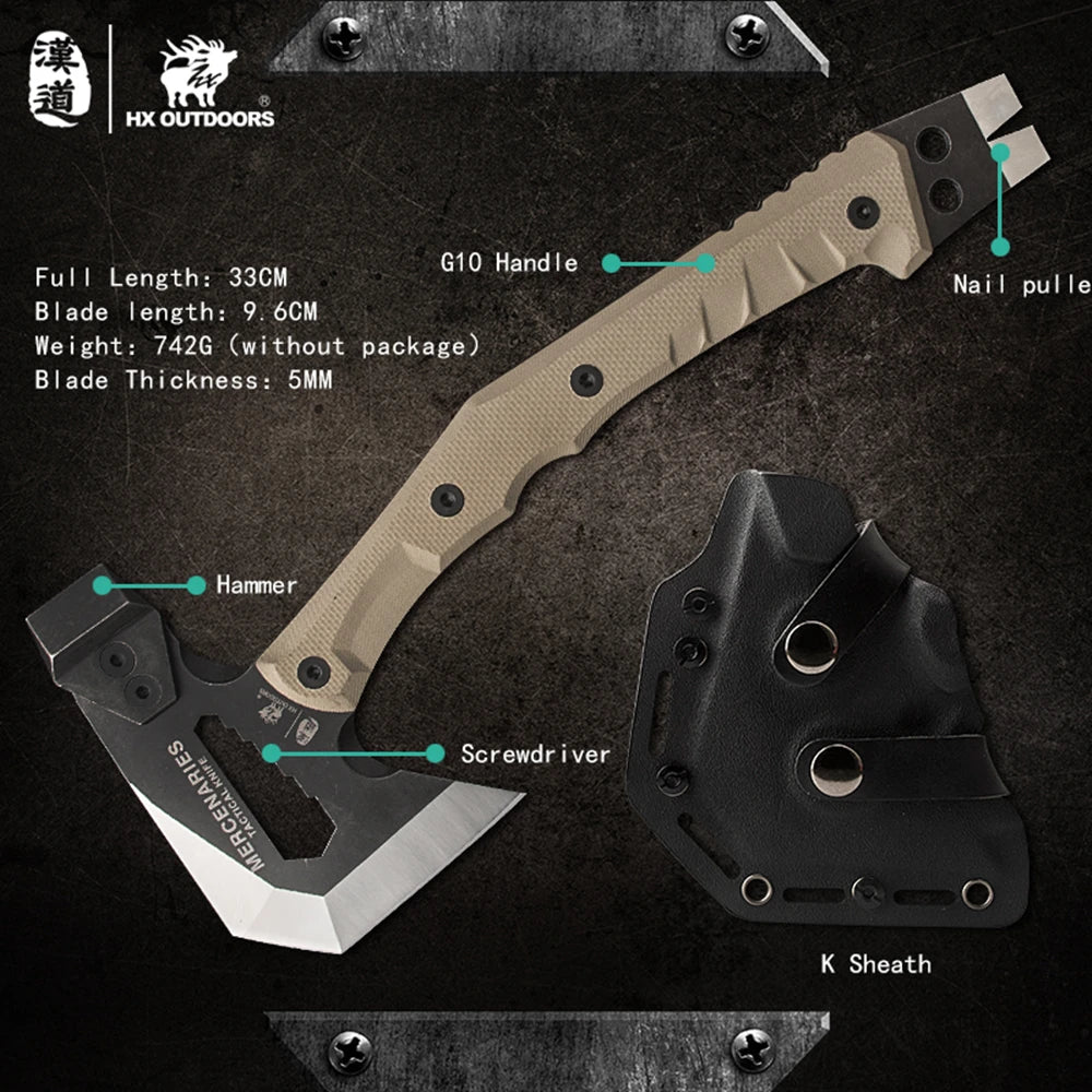Camping Survival Touris Axe Hatchet Tactical  Multifunctional Hunting Tools Tomahawk Hammer