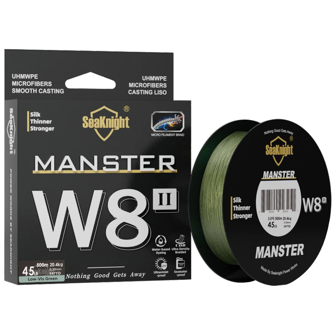 MANSTER W8 II 150M 300M 500M 8 Strands Casting Braid Fishing Line 15LB-100LB Smooth Multifilament PE Lines