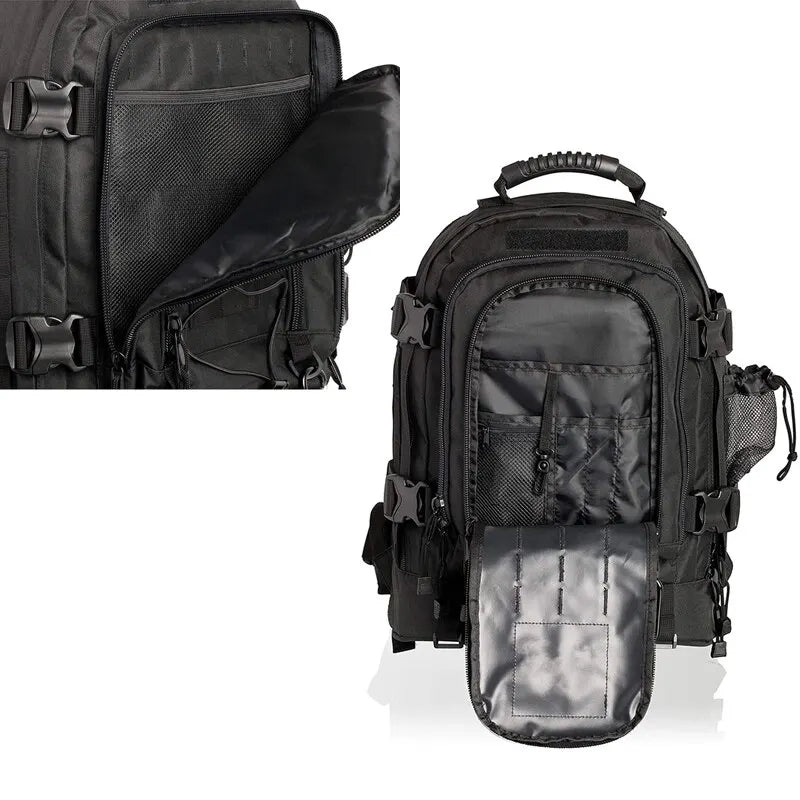 65L Large Capacity Outdoor Backpack – MOLLE Waterproof Hiking Rucksack for Camping, Travel & Climbing