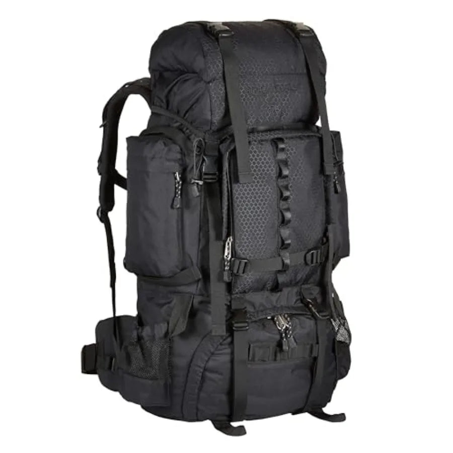 Internal Frame Hiking Backpack for Camping and Backpacking, Adjustable Straps, Rainfly Included