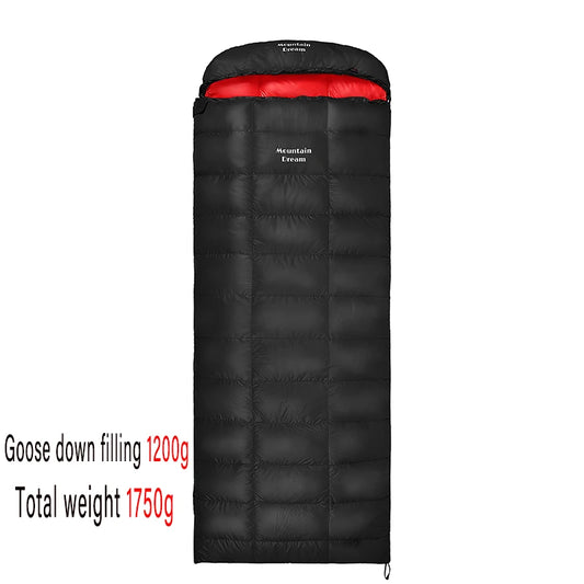 Envelope-style Down Sleeping Bag Ultra-light Goose Down Waterproof Plus Size Winter Warm Travel Hiking Camping Sleeping Bag