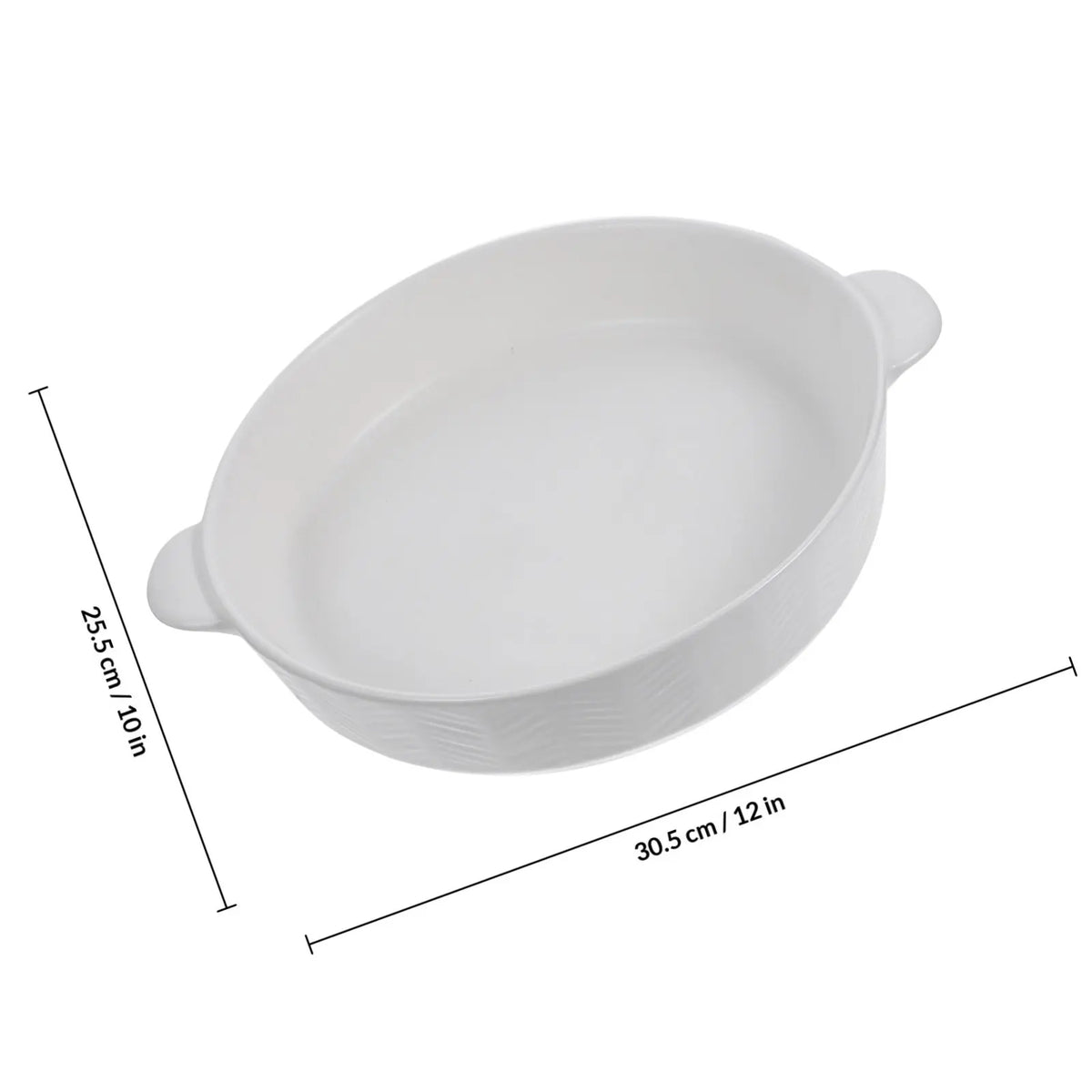 Ceramic Baking Tray Heavy Duty Oven Safe Pie Dish Nonstick Smooth Surface for Baking Roasting Serving Chicken Vegetables Pasta