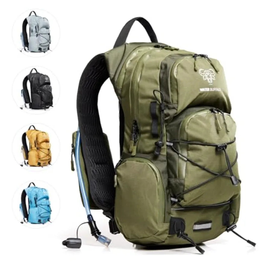 Hydration Backpack - Sherpa 22L Hiking Backpack with Water Bladder - Water Backpack for Hiking with Waterproof Zippers, Phone a