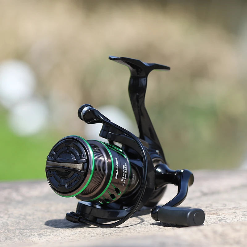 Spinning Reel 6KG Max Drag Double CNC Aluminum Spool 5.1:1 Gear Ratio Double Rocker 5+1BB Durable Professional No Gaps Fishing Reels for Freshwater