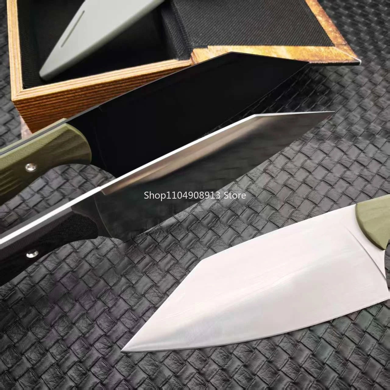 BM 4010BK-01 Utility Knives Sharp Jungle Exploration Kitchen Meat Cleaver Wilderness Survival Cutting Straight Knife G-10 Handle