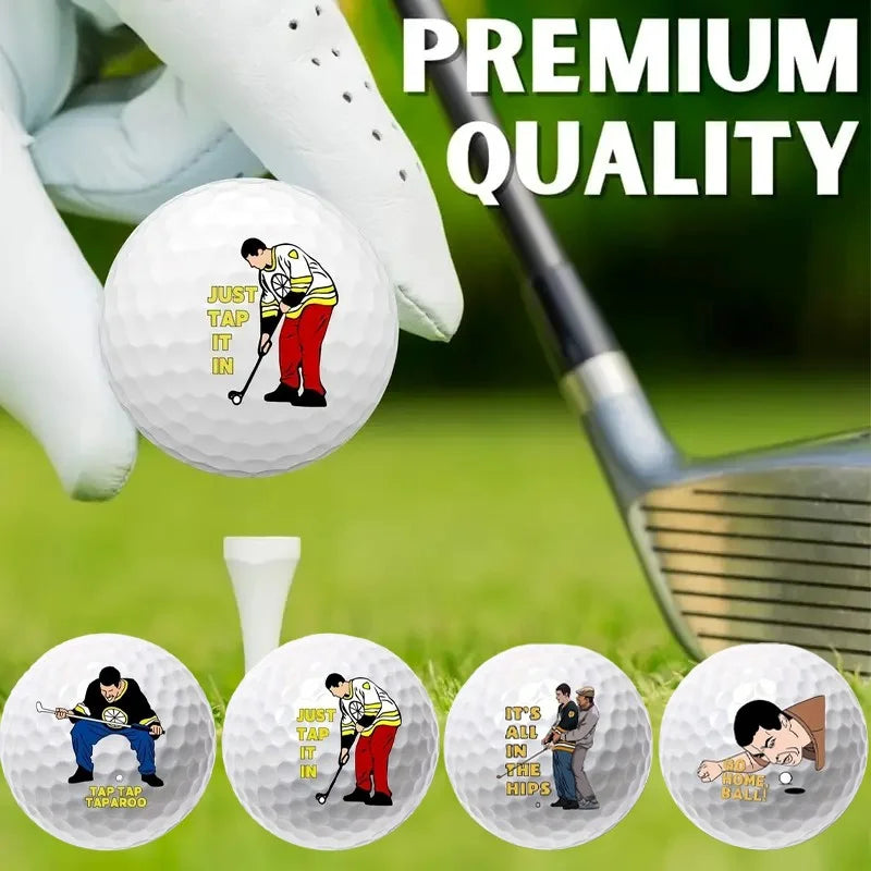 4pcs Golf Balls High Elasticity Unique Designs Long Distance Training Practice Sports Accessories for Golfers Christmas Gift