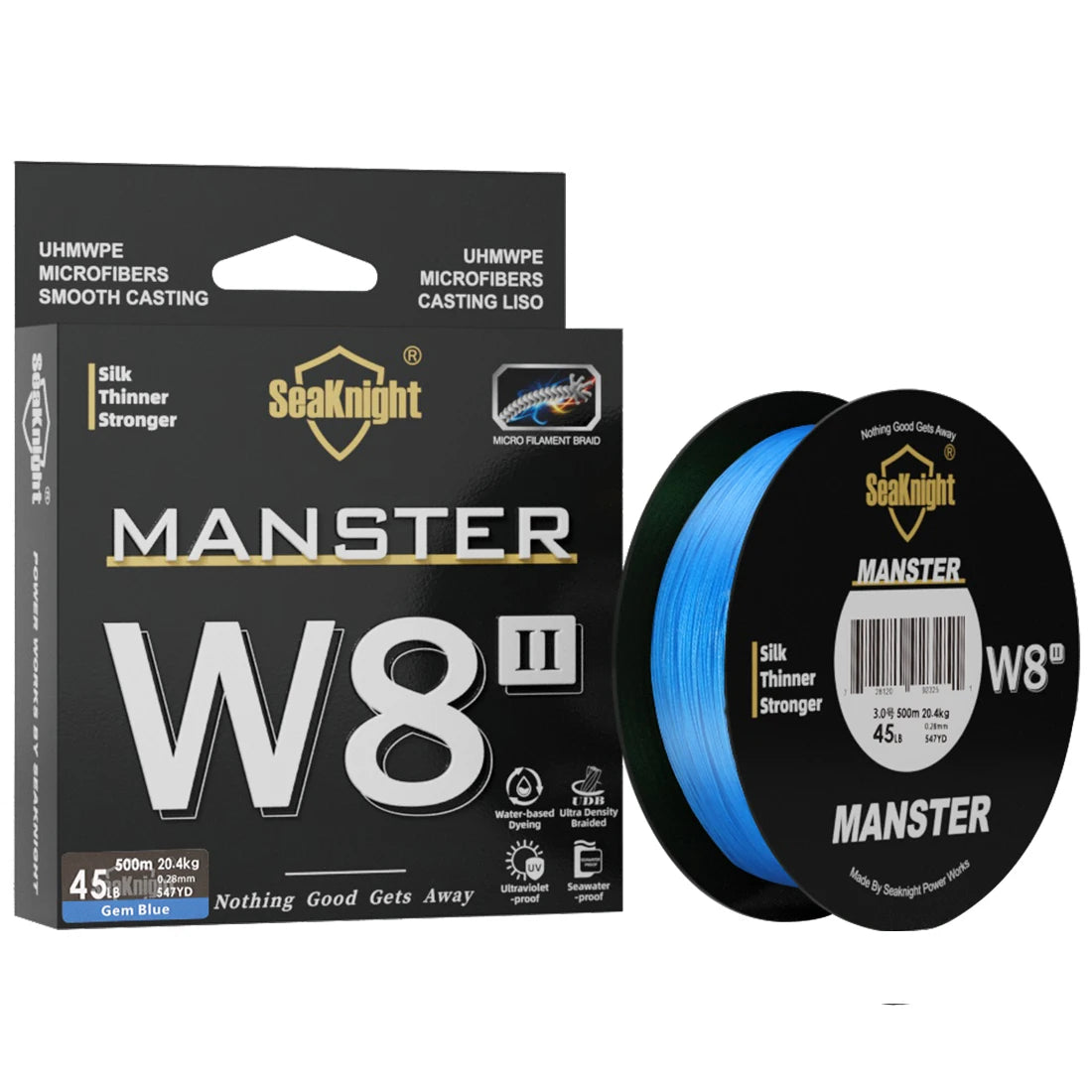 MANSTER W8 II 150M 300M 500M 8 Strands Casting Braid Fishing Line 15LB-100LB Smooth Multifilament PE Lines