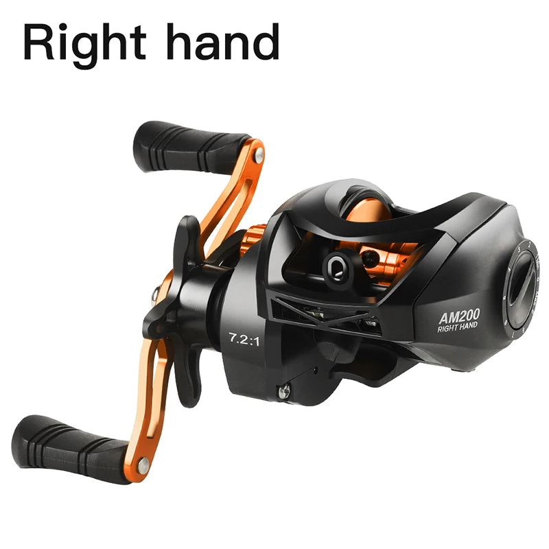 Reel 8KG Max Drag Baitcaster Fishing Reels 7.2:1 Gear Ratio Magnetic Brake System Casting Reel for Freshwater Saltwater Bass Trout Carp Fishing