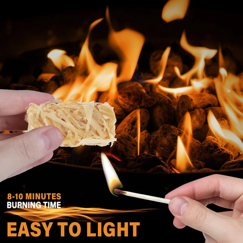 40/60pcs Portable Natural Fire Starter,Wax Wood Stick,Suitable for Household Fireplace,Chimney oven,Outdoor Barbecue Stove