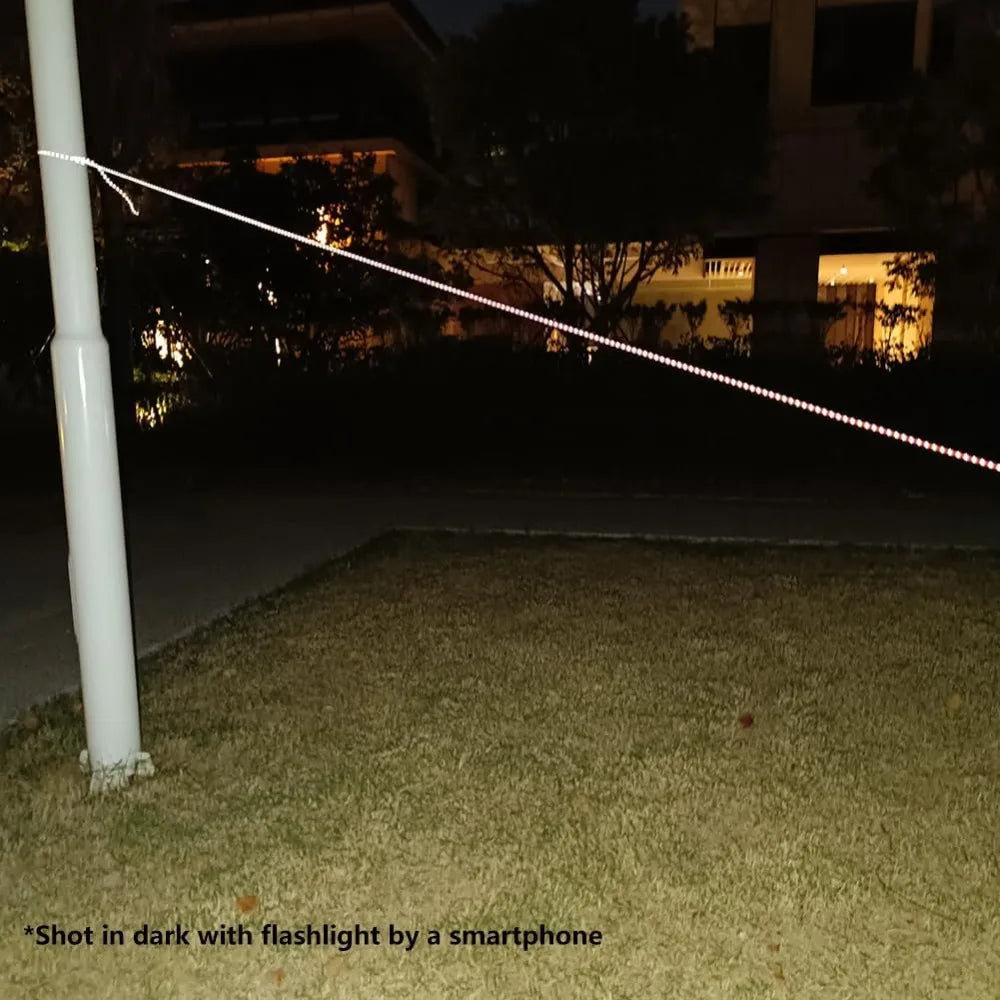 Ultralight Reflective Guyline Paracord, 2mm Thin Cord for Tent Tarp Camping, 65ft Orange