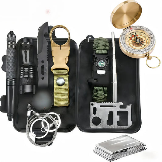 Outdoor Adventure Survival Kit SOS Emergency First Aid Kit Camping Equipments  Self-defense EDC Box