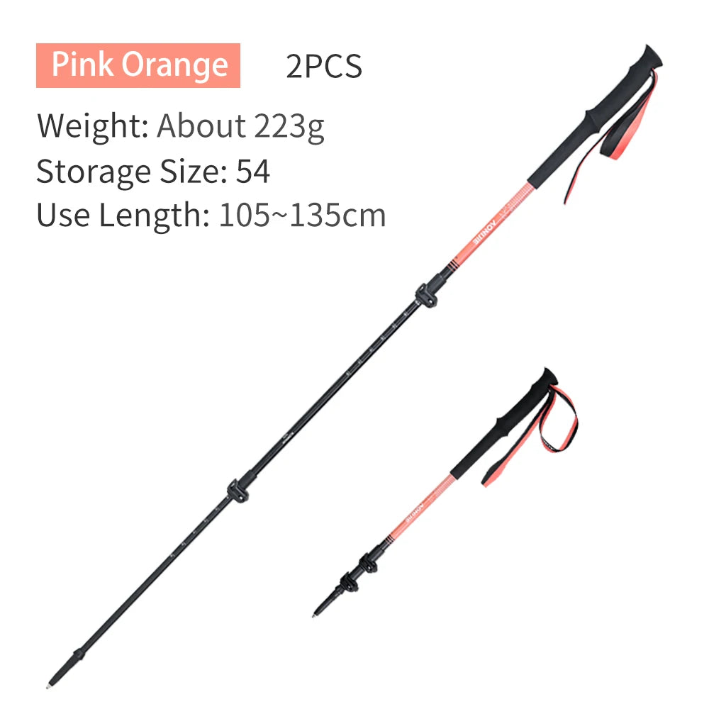 AONIJIE E4215 Outdoor Folding Trekking Poles Retractable Cross-country Running Poles Suitable for Mountaineering and Hiking