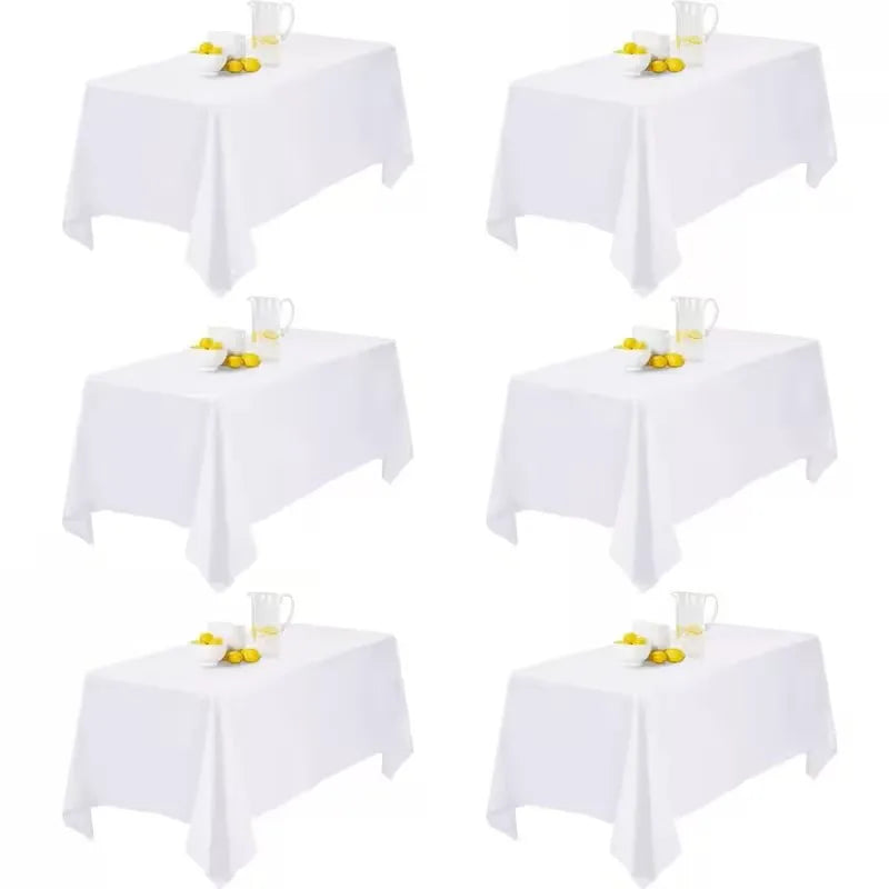 6 Packs of Rectangular Tablecloths, 60 X102 inch Rectangular Tablecloths, Reusable and Washable Polyester Tablecloths, Suitable for Weddings, Receptions, Banquets and Parties, Durable, Easy to Clean, Exquisite and Elegant