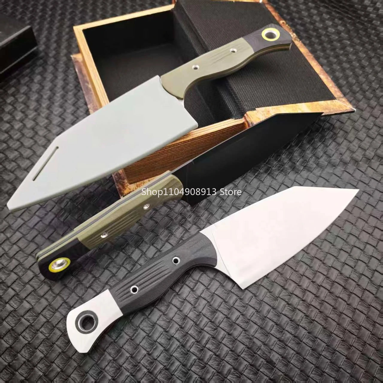 BM 4010BK-01 Utility Knives Sharp Jungle Exploration Kitchen Meat Cleaver Wilderness Survival Cutting Straight Knife G-10 Handle