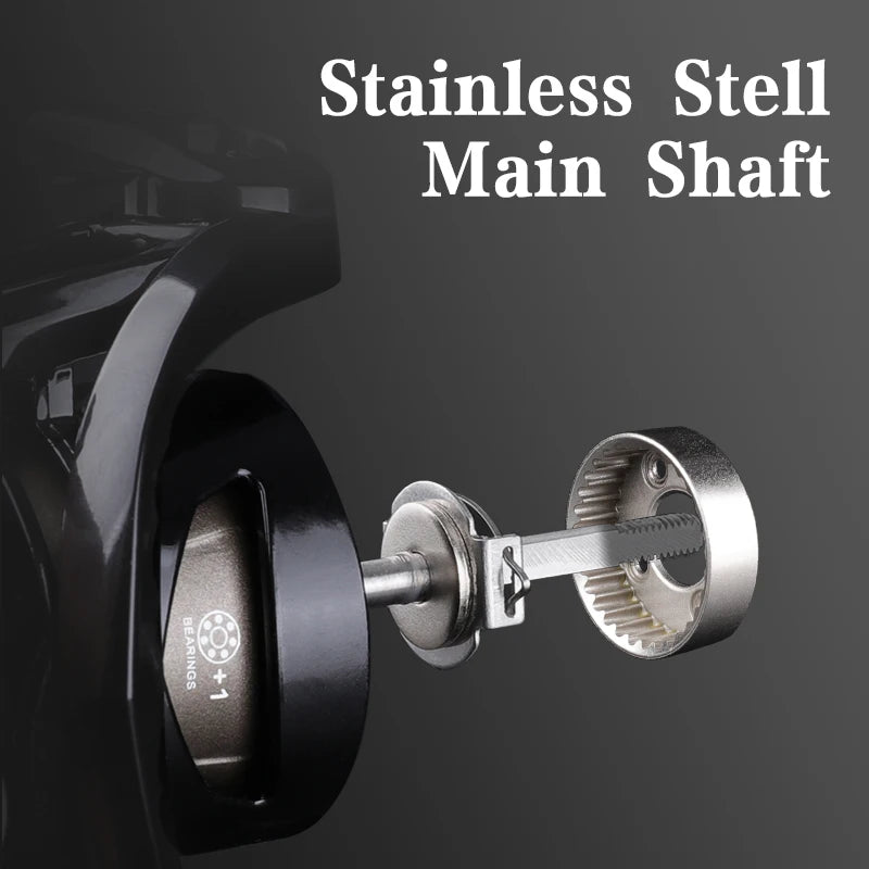 Spinning Reel 6KG Max Drag Double CNC Aluminum Spool 5.1:1 Gear Ratio Double Rocker 5+1BB Durable Professional No Gaps Fishing Reels for Freshwater