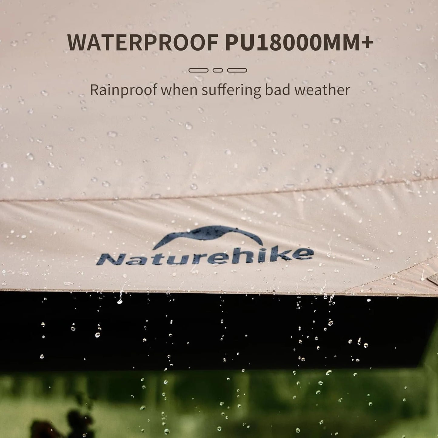 Large Camping Waterproof Canopy Camping Sun Shelter Summer Anti-UV UPF2000+ Family Ourdoor Park Beach Tent Tarp