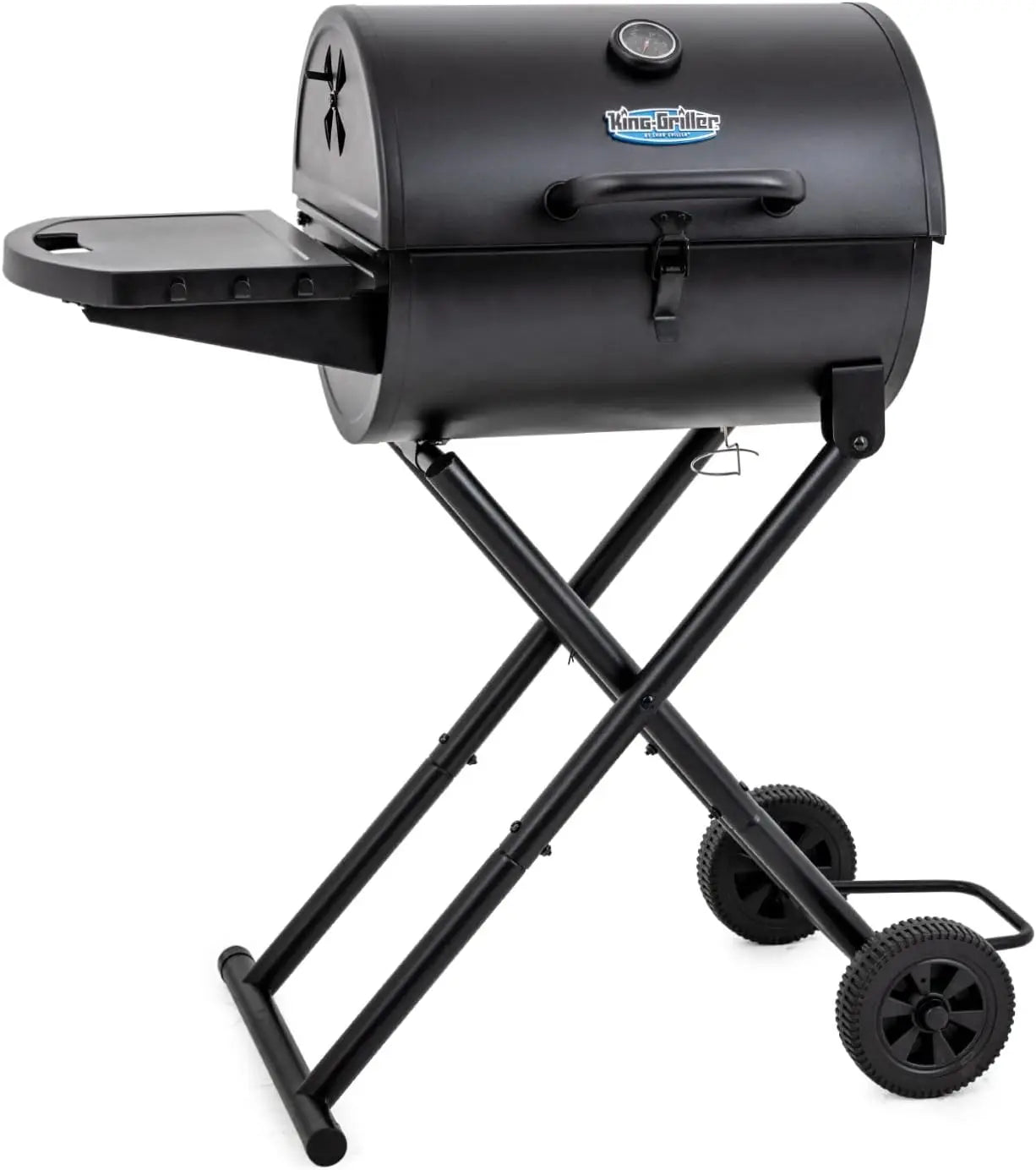 Portable Charcoal Barbecue Grill for Outdoor Cooking, Black Finish
