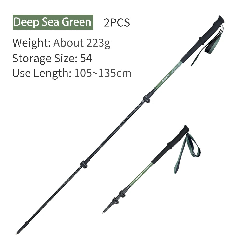 AONIJIE E4215 Outdoor Folding Trekking Poles Retractable Cross-country Running Poles Suitable for Mountaineering and Hiking