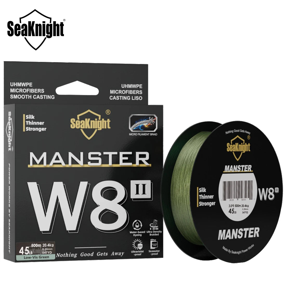 MANSTER W8 II 150M 300M 500M 8 Strands Casting Braid Fishing Line 15LB-100LB Smooth Multifilament PE Lines