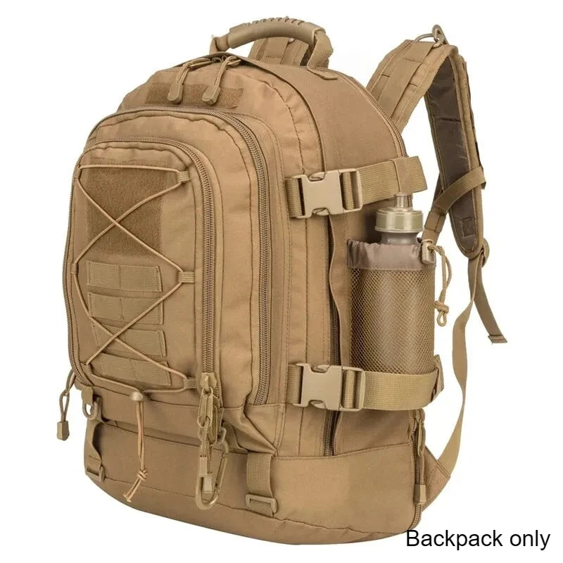65L Large Capacity Outdoor Backpack – MOLLE Waterproof Hiking Rucksack for Camping, Travel & Climbing
