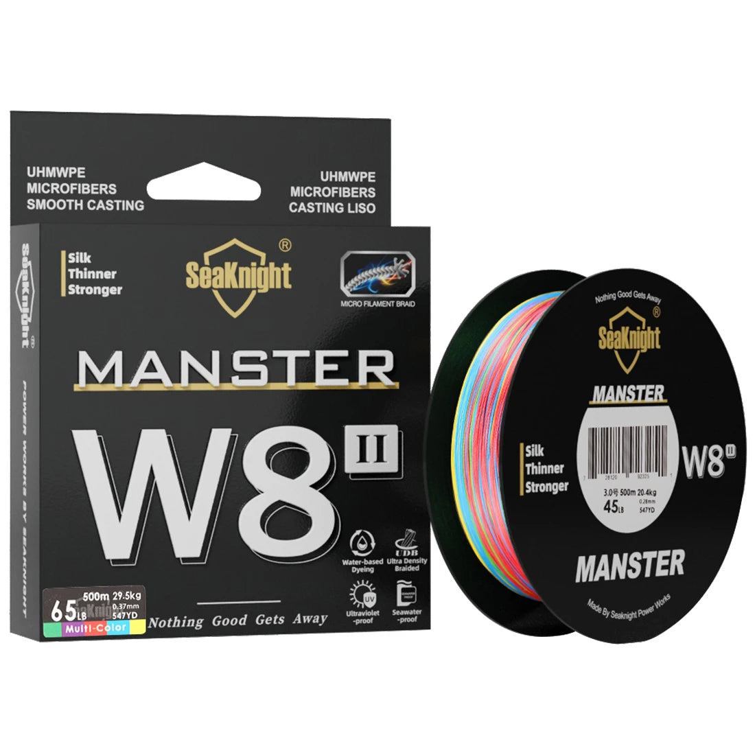 MANSTER W8 II 150M 300M 500M 8 Strands Casting Braid Fishing Line 15LB-100LB Smooth Multifilament PE Lines