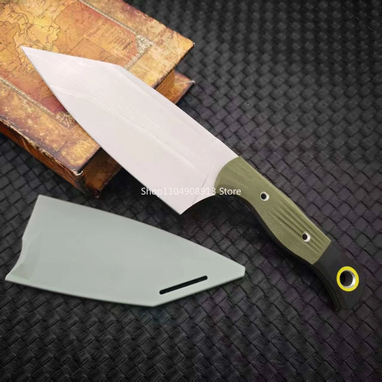 BM 4010BK-01 Utility Knives Sharp Jungle Exploration Kitchen Meat Cleaver Wilderness Survival Cutting Straight Knife G-10 Handle