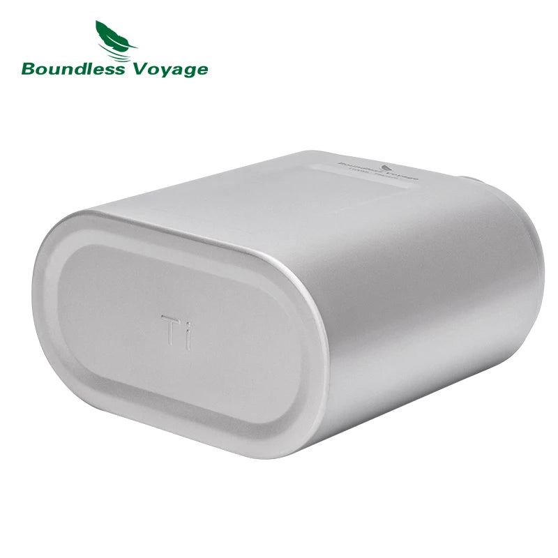 Titanium Bottle with Carry Bag 1.1L Open Flame Heating Canteen Leakproof Drinkware for Hiking Ti3012D
