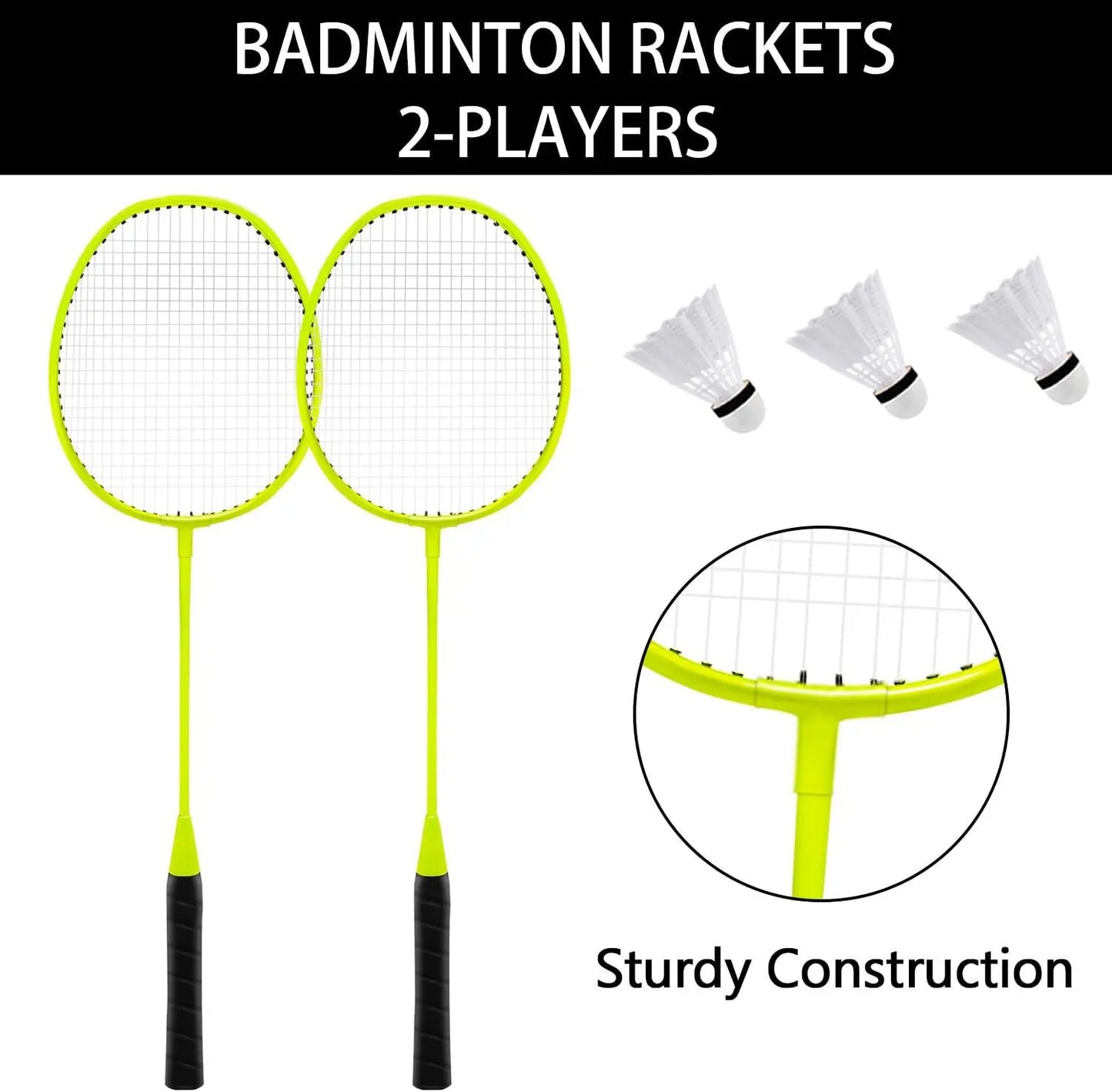 20FT/32FT Volleyball & Badminton Combo Set for Backyard | Adjustable Height Poles, Anti-Sag Net, Complete Set with Rackets, Volleyball, Boundary Line & Carry Bag