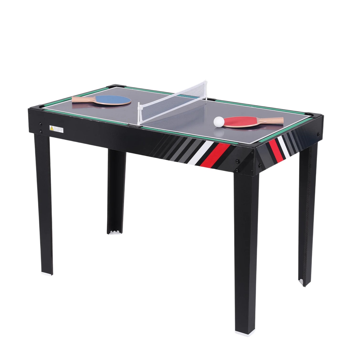 4-In-1 Recreational Game Table with Football Billiards Ice Hockey Table Tennis Indoor Desktop Game Set Wear Resist for Kids Gift