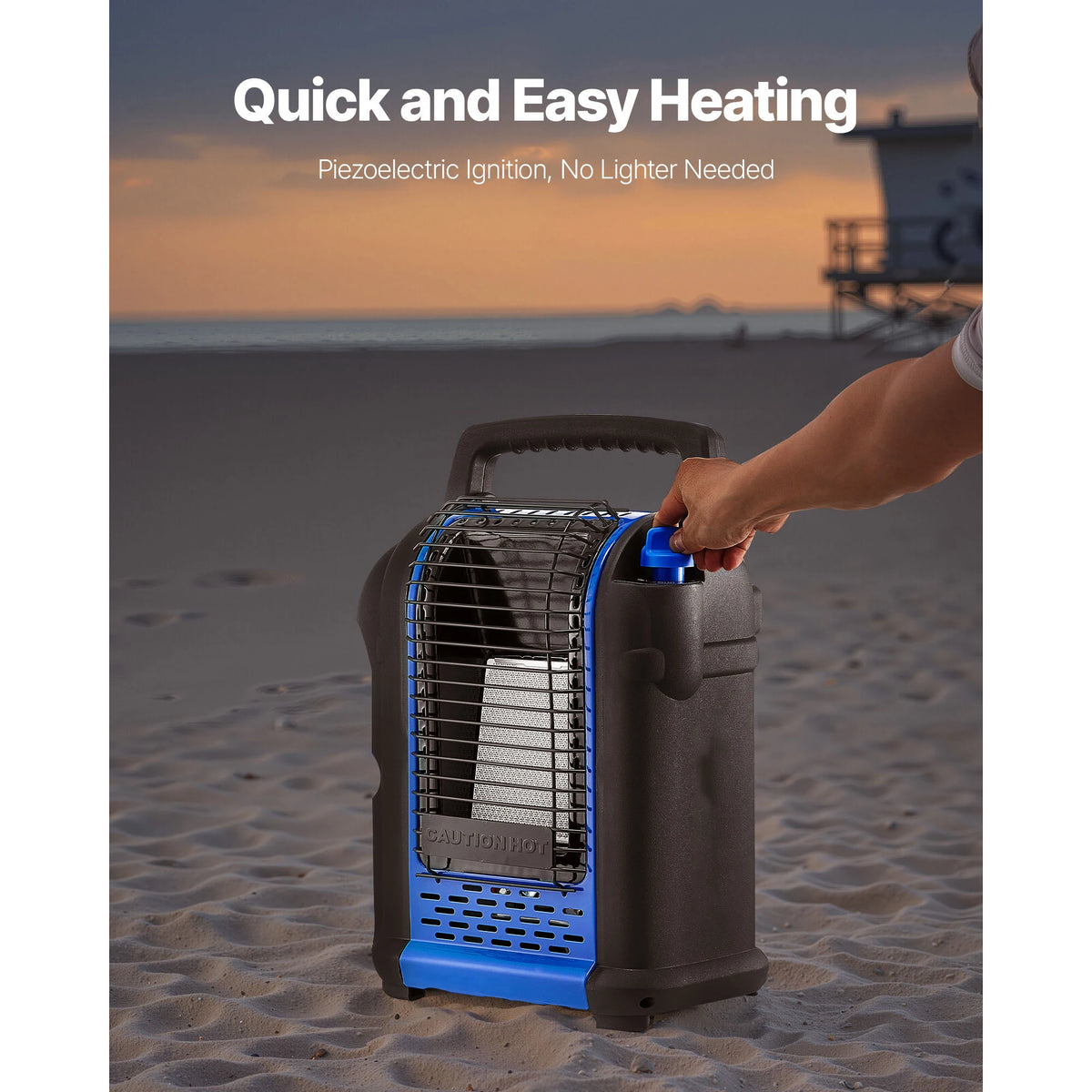 SucceBuy Portable Propane Heater with Stepless Temp Settings & Tip-over Protection Portable Garage/Shop for Sports Boating RVs