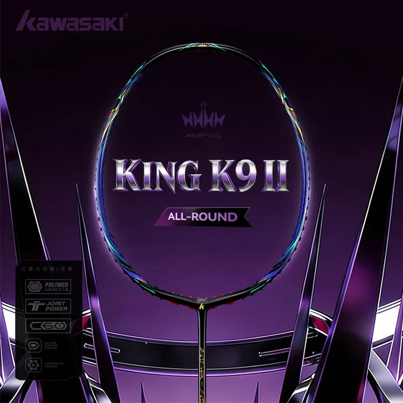 Badminton Racket Professional T-Join Power All-around Speed&Attack Kawasaki Badminton Racket