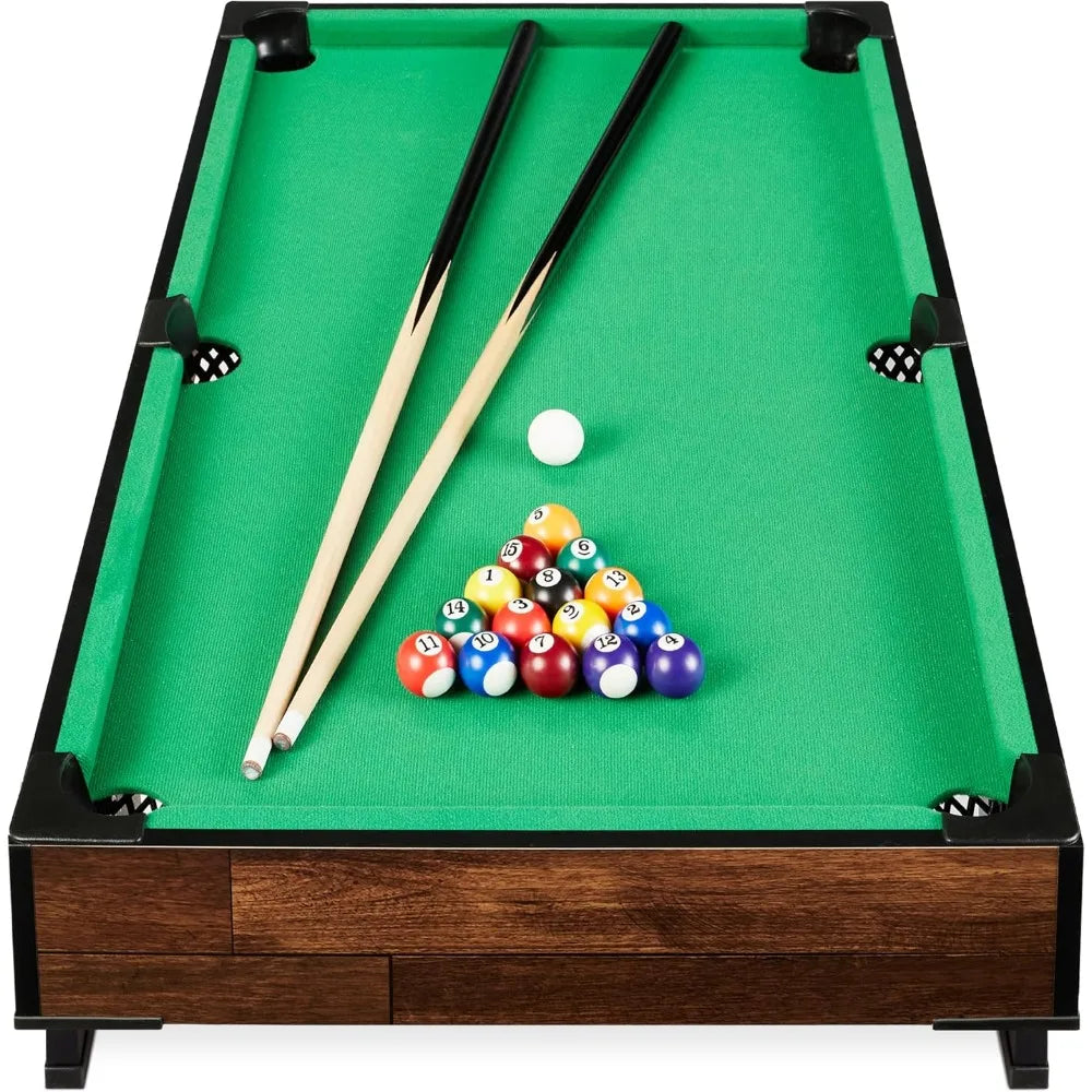 Best Choice Products 40in Tabletop Billiard Table, Pool Arcade Game Table for Living Room, Game Room w/ 2 Cue Sticks