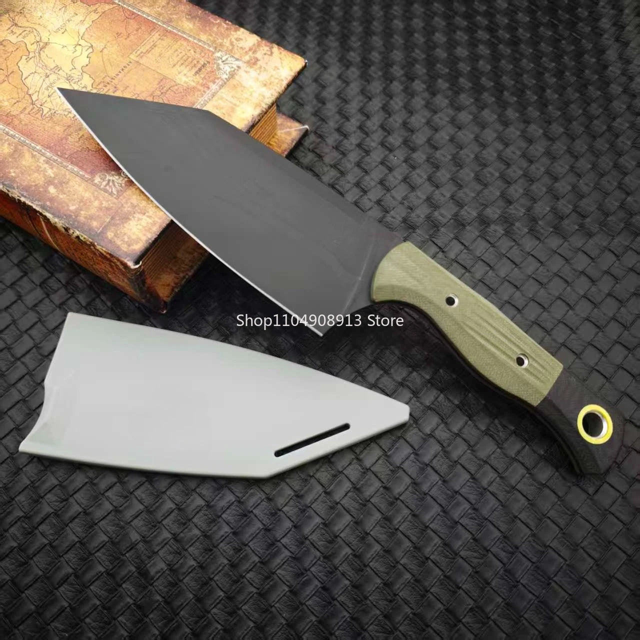 BM 4010BK-01 Utility Knives Sharp Jungle Exploration Kitchen Meat Cleaver Wilderness Survival Cutting Straight Knife G-10 Handle