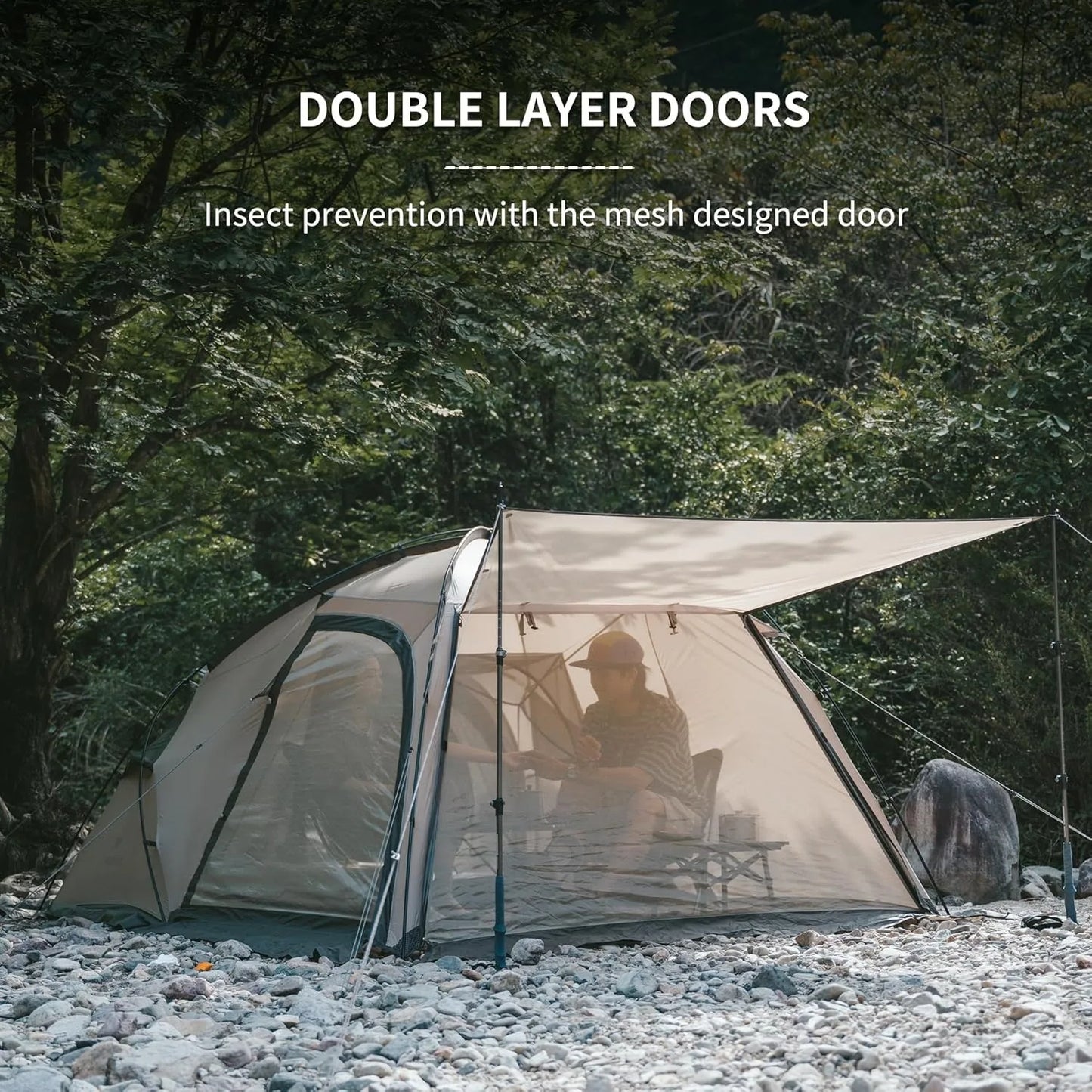 Waterproof Windproof 4 Season Tent 2 Person Cold Weather Winter Tents for Camping