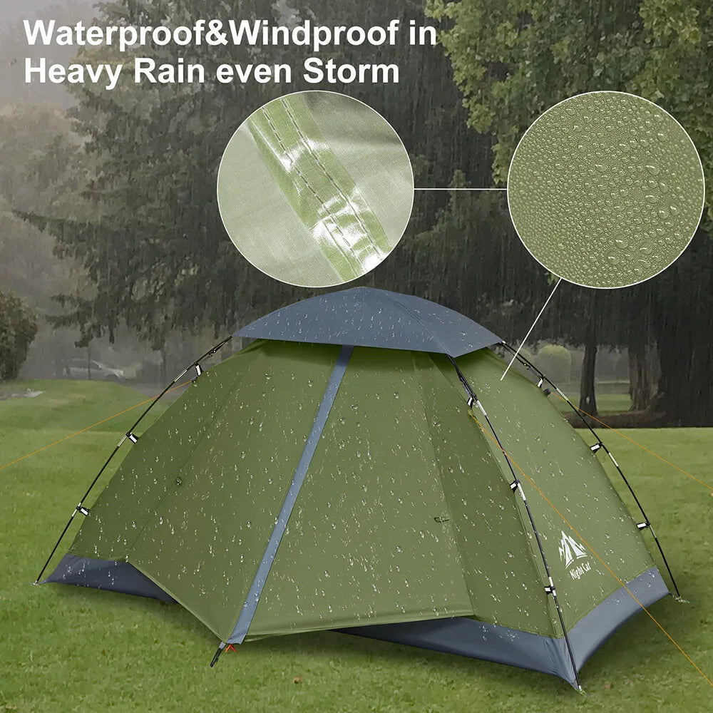 Upgraded Backpacking Tents 1- 2 Persons Easy Clip Setup Camping Tent Adults Heavy Rainproof Compact Lightweight