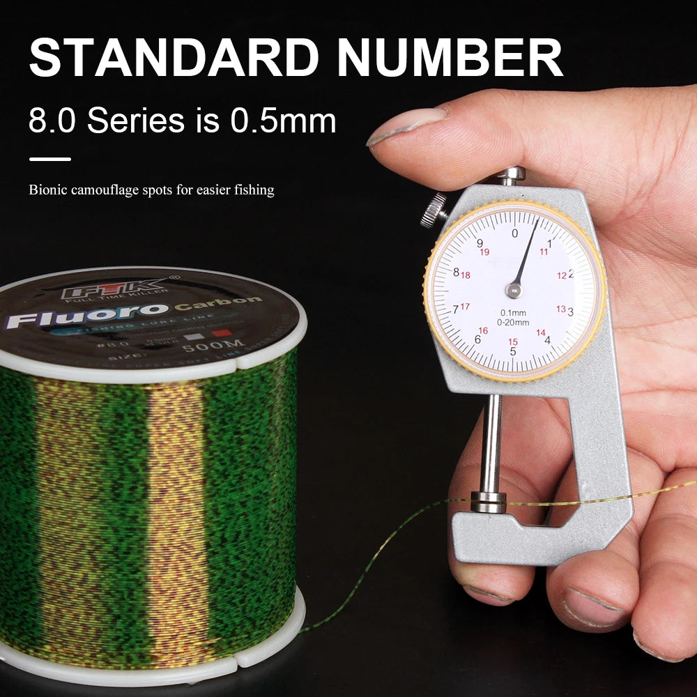 300/500m Invisible Fishing Line Speckle Fluorocarbon Coating Line 0.20mm-0.50mm 4.13LB-34.32LB Super Strong Spotted Line