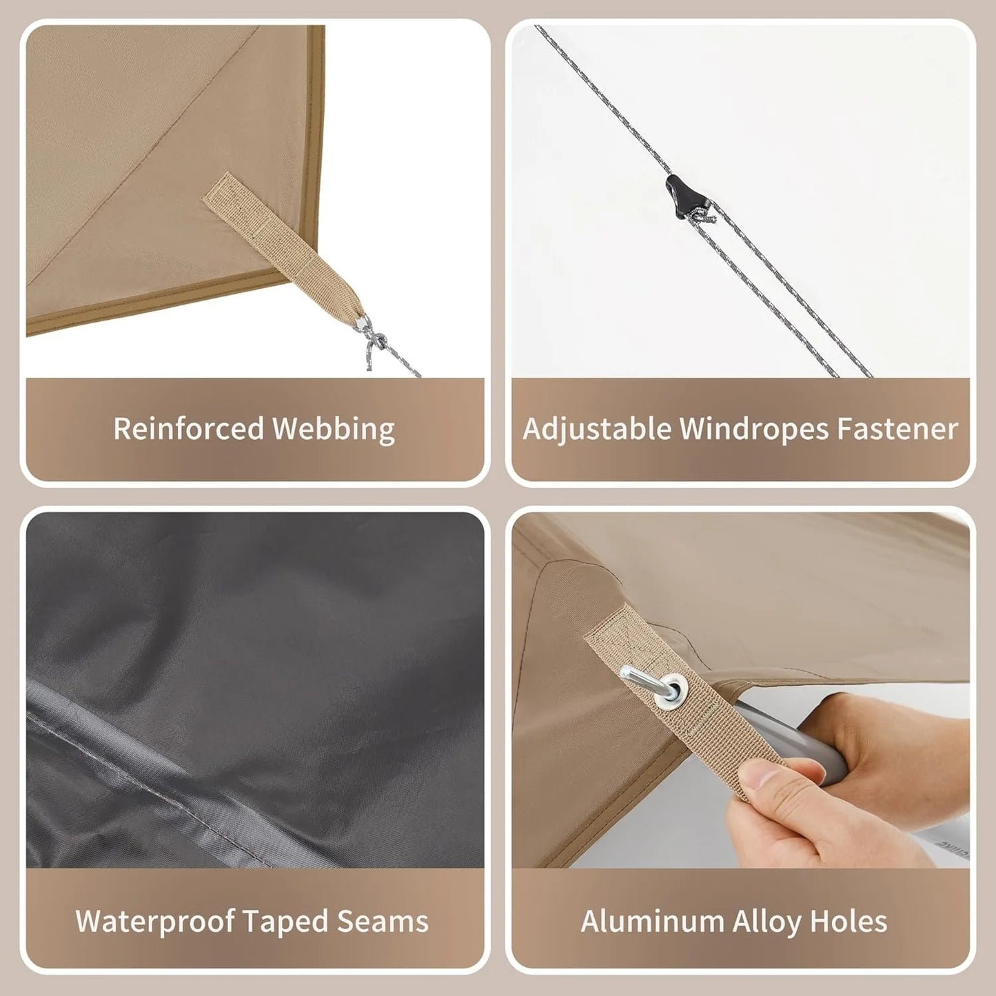 Large Camping Waterproof Canopy Camping Sun Shelter Summer Anti-UV UPF2000+ Family Ourdoor Park Beach Tent Tarp