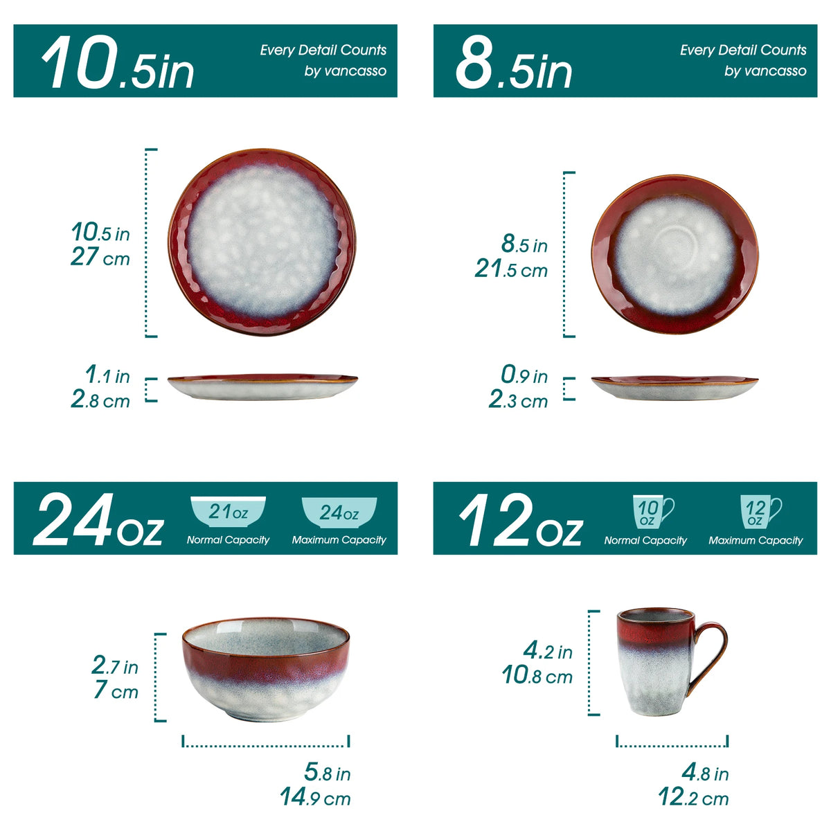 16/32/48-Piece Starry Dinner Set,Kiln Change Glaze Tableware Dinner Service with Dinner Plate,Dessert Plate,Bowl,Mug