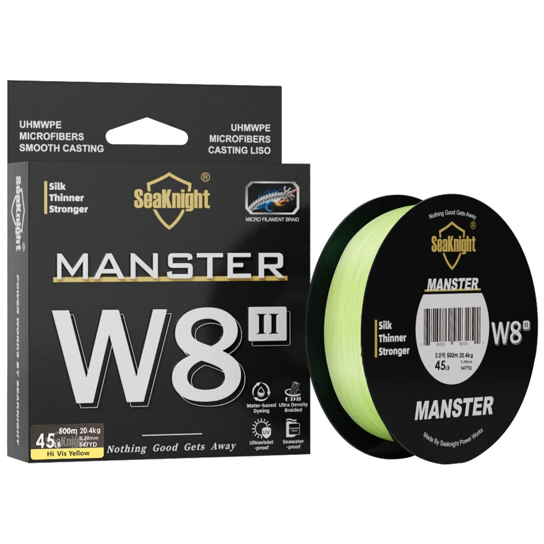 MANSTER W8 II 150M 300M 500M 8 Strands Casting Braid Fishing Line 15LB-100LB Smooth Multifilament PE Lines