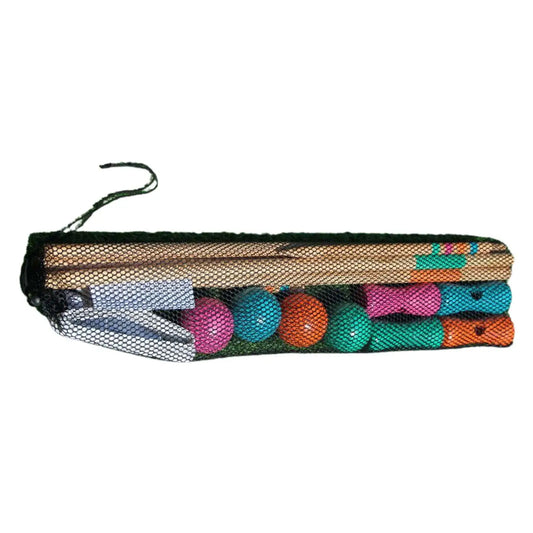 Lawn Croquet Game Set Croquet Set for 4 Players Premium Toys Four Player Croquet Set for Adults Courtyard Outdoor Games Sport